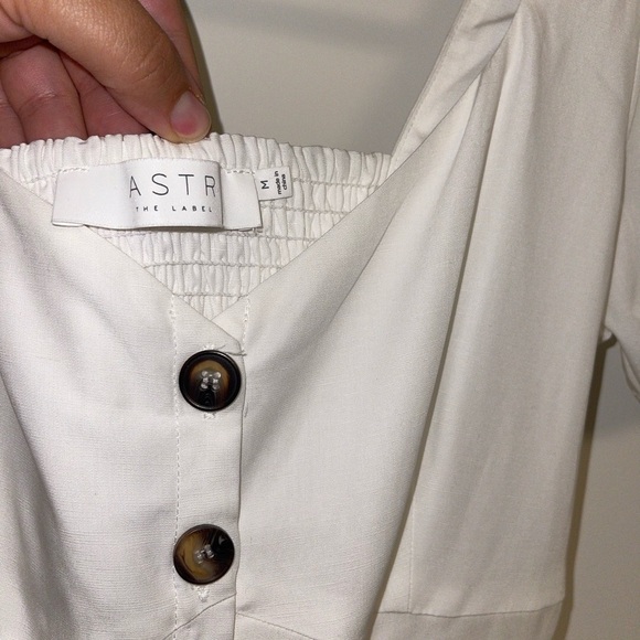 ASTR The Label White linen blend midi Pippa dress costal cowgirl medium - Picture 10 of 13